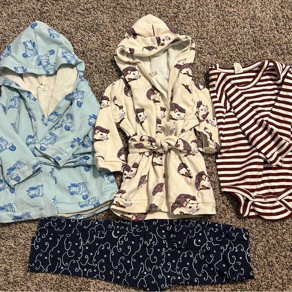 Kate Quinn baby boys robe set bundle